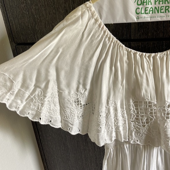 Free People White Off The Shoulder Midi Dress - Picture 3 of 6